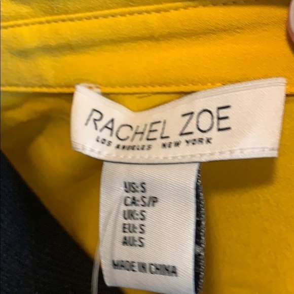 Rachel Zoe mustard long sleeve button front blouse - Picture 5 of 9